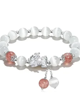 Opal bracelet women's niche design sense exquisite light luxury Pixiu strawberry crystal bracelet - Aliexpress - FashionsVida