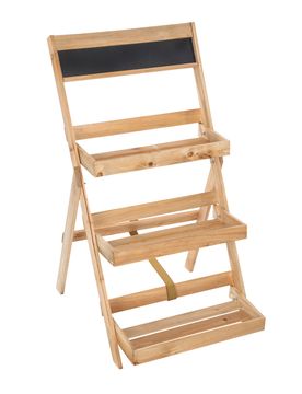 Holztreppe "Blume" braun