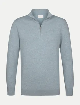 Pullover mit Reißverschluss Blau L - Profuomo - FashionsVida
