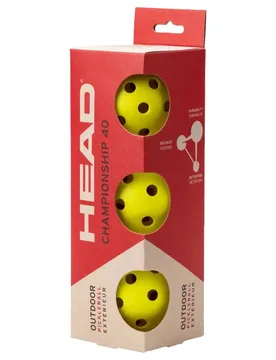 B Head Championship 40 Tennis Balls Box 12 x 3 Balls - Head Racket - FashionsVida