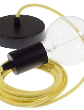Cables Suspension Luminaire Rc10 50 Cm Pale Yellow / Black One Size - Creative - FashionsVida
