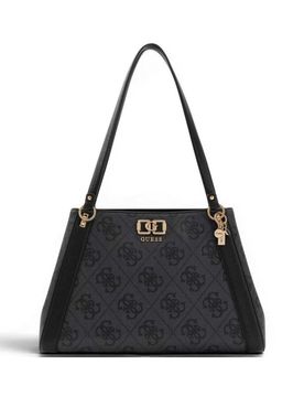 Borsa Karnilla Logo Girlfriend Carryall Donna Coal in Materiale Sintetico con Logo 4G e Charm