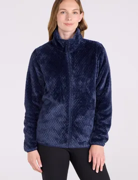 Ivy Womens Honeycomb Fleece - Navy - Navy - Size: 14 - Mountain Warehouse - FashionsVida