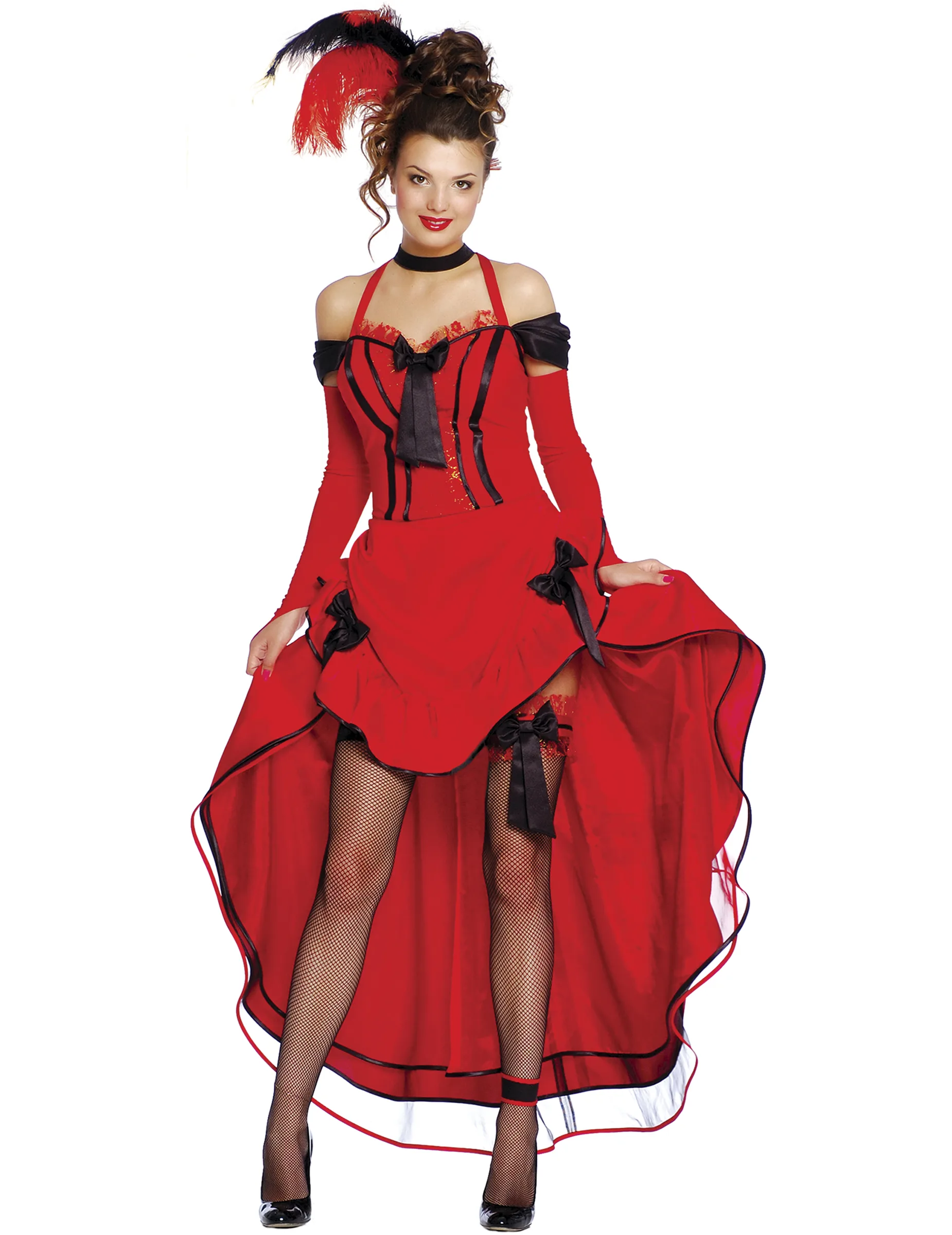 Cancan-Kostüm Tänzerin rot-schwarz - FIESTAS GUIRCA, S.L. - FashionsVida