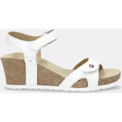 Sandalias de cuña de mujer en piel con forro de piel