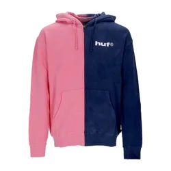 Felpa Cappuccio Zip Uomo Split Dye Full Zip Hoodie Pink/navy