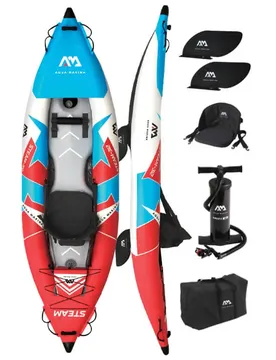 Ensemble Kayak Gonflable Steam K2 Professional Blue / White/ Red 412 x 80 cm unisex