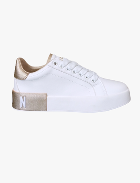 ICON scarpe donna bianco-oro