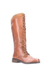 Women's 'Rudy' Leather & Suede Long Boots in Tan Size: 3 - Tan - Size: 3
