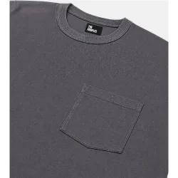 Camiseta de hombre de algodón desgastado con bolsillo