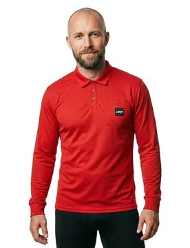 Polo A Maniche Lunghe Team Red - Leatt - FashionsVida
