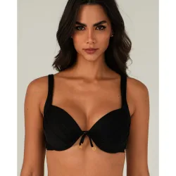 Top de bikini deportivo liso con relleno