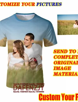 D Printed Custom Your Photo/name T Shirt Men/women Short Sleeve Harajuku Tshirt Female T-shirt Customized Top Male Tee - Aliexpress - FashionsVida
