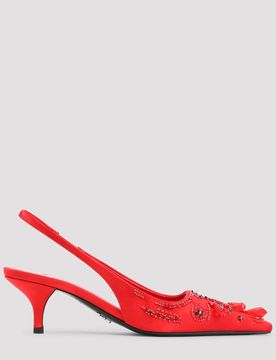 Beaded Silk-Blend Pumps with 5cm Heel