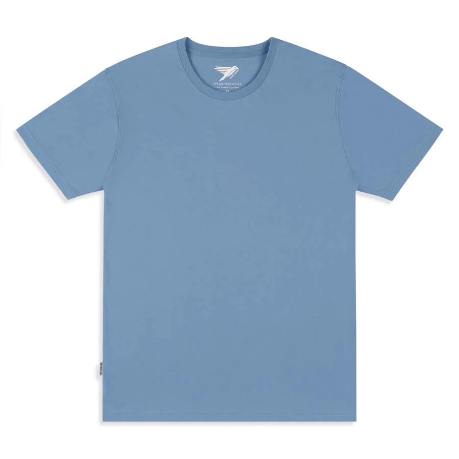 Wanda Organic Cotton Tee - Faded Blue - Silverstick - FashionsVida