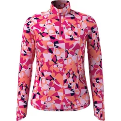Layer Geometric Floral 1/4-Zip, pink/gemustert xs