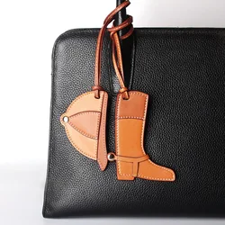 Famous Heart PU Faux Leather Shoe Boot Horseshoe Keychain Pendant For Women Ladies Bag Charm Accessories Ornament Gifts