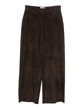 Pantaloni a gamba larga in pelle