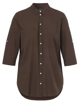 Bluse Hemdkragen 3/4 Arm female