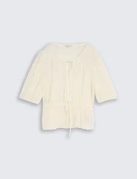 Romantic blouse with ribbons female