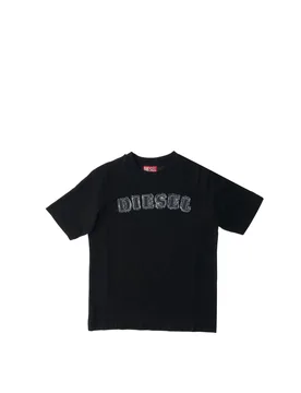T-shirt girocollo JUNIOR BOY NERO 8Y - Diesel - FashionsVida