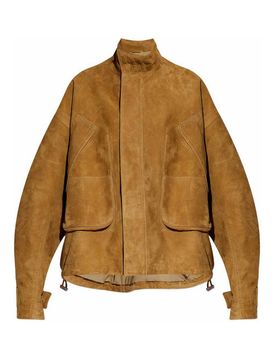 Giacca in pelle scamosciata