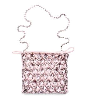 Mini borsa in cotta di maglia di cristallo