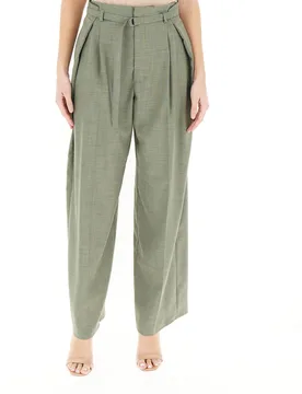 VICOLO Pantalone wide leg VERDE M - VICOLO - FashionsVida