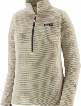 Polaire technique demi-zippée - W's R1 Air Zip Neck Wool White - Taille S - Beige - Patagonia - FashionsVida