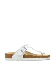 Gizeh Metallic Flat Footbed Sandals White female