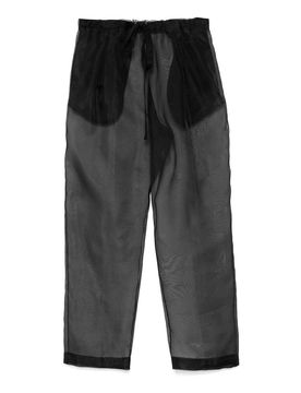 Pantaloni di organza di seta nera di Trenton