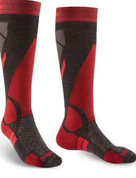 Chaussettes Longues Lightweight Merino Performance Graphite / Red EU 44-47
