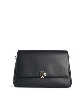Borsa A Tracolla Charlie Media In Pelle Nera