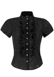 Trachtenbluse Melly (schwarz, Gr. 48) von für Damen, Oberteile, 100% Polyester