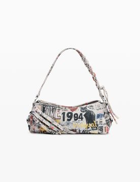 Bolso estampado pequeño, Mujer, Algodon, U