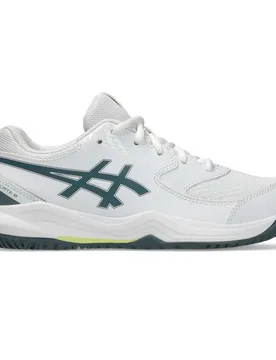 Gel-dedicate 8 Gs All Court Shoes White / Ironclad UK 6 - Asics - FashionsVida