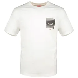 Hugo T-shirt à Manches Courtes Deyss 10272987 Natural XS
