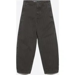 Pantalones anchos de mujer barrel con rayas