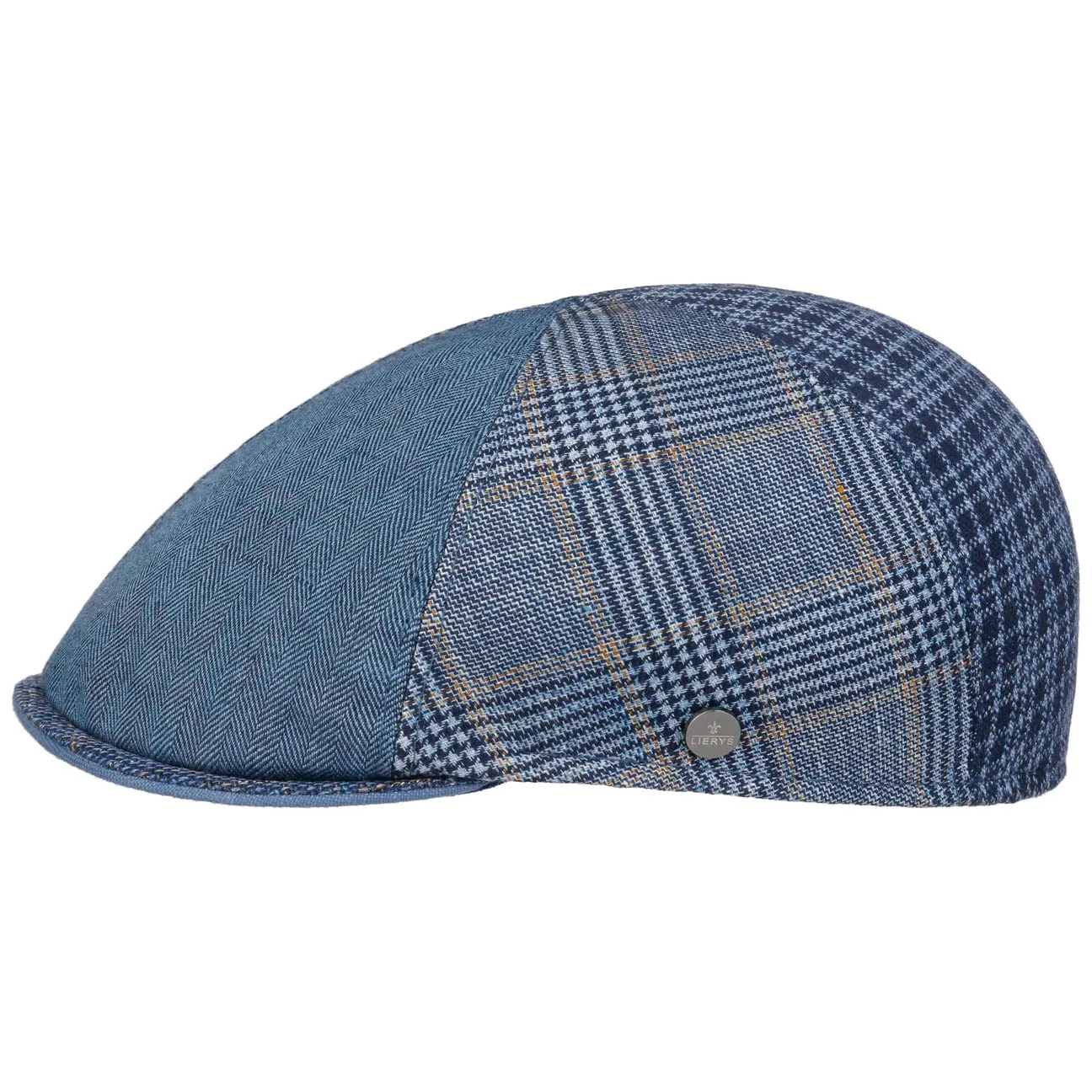 Donderon Patchwork Flat Cap by - blue - Herren - Size: S (54-55 cm) - Lierys - FashionsVida