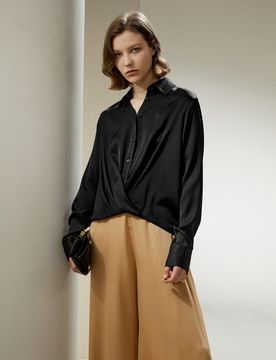 Elegante Camicetta in 90% Seta di Gelso e 10% Elastan XL