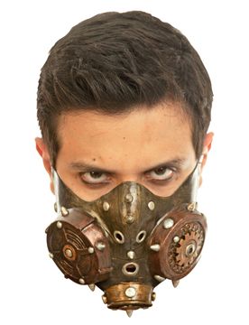 Steampunk-Maske Gasmaske gold