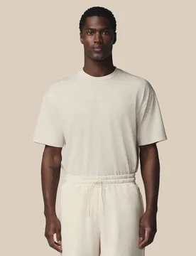 Relaxed Fit Pure Cotton T-Shirt Oatmeal male - Castore - FashionsVida