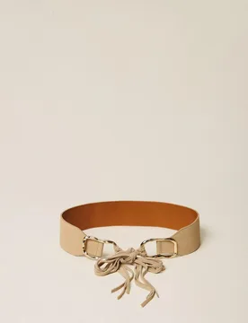 Ceinture en cuir velours avec anneaux - TWINSET - FashionsVida