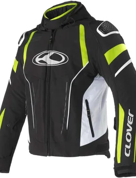 Giacca Moto RAINBLADE 3 WP Nero Grigio Giallo taglia 2XL - Clover - FashionsVida