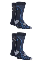 Pair Navy / Blue / Turquoise Technical Boot Socks Men's 6-11 Mens - - Multi Coloured - Size: 6-11 Mens