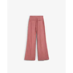 Pantalón de campana de mujer en tejido con textura