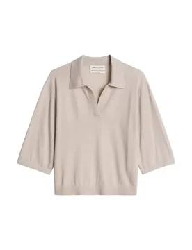 Knit Polo, L, Polo-Neckline female - S - FashionsVida