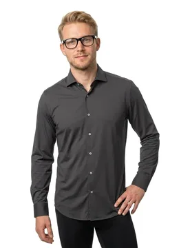 Chemise à Manches Longues P-joe Spread Dark Grey 43 - BOSS - FashionsVida