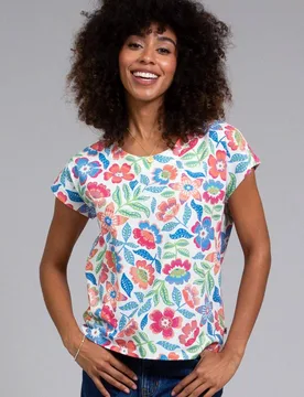 Women's Alum Jersey Top Tropicarnival Size: 18 - Multicolor - Size: 18 - Kite - FashionsVida