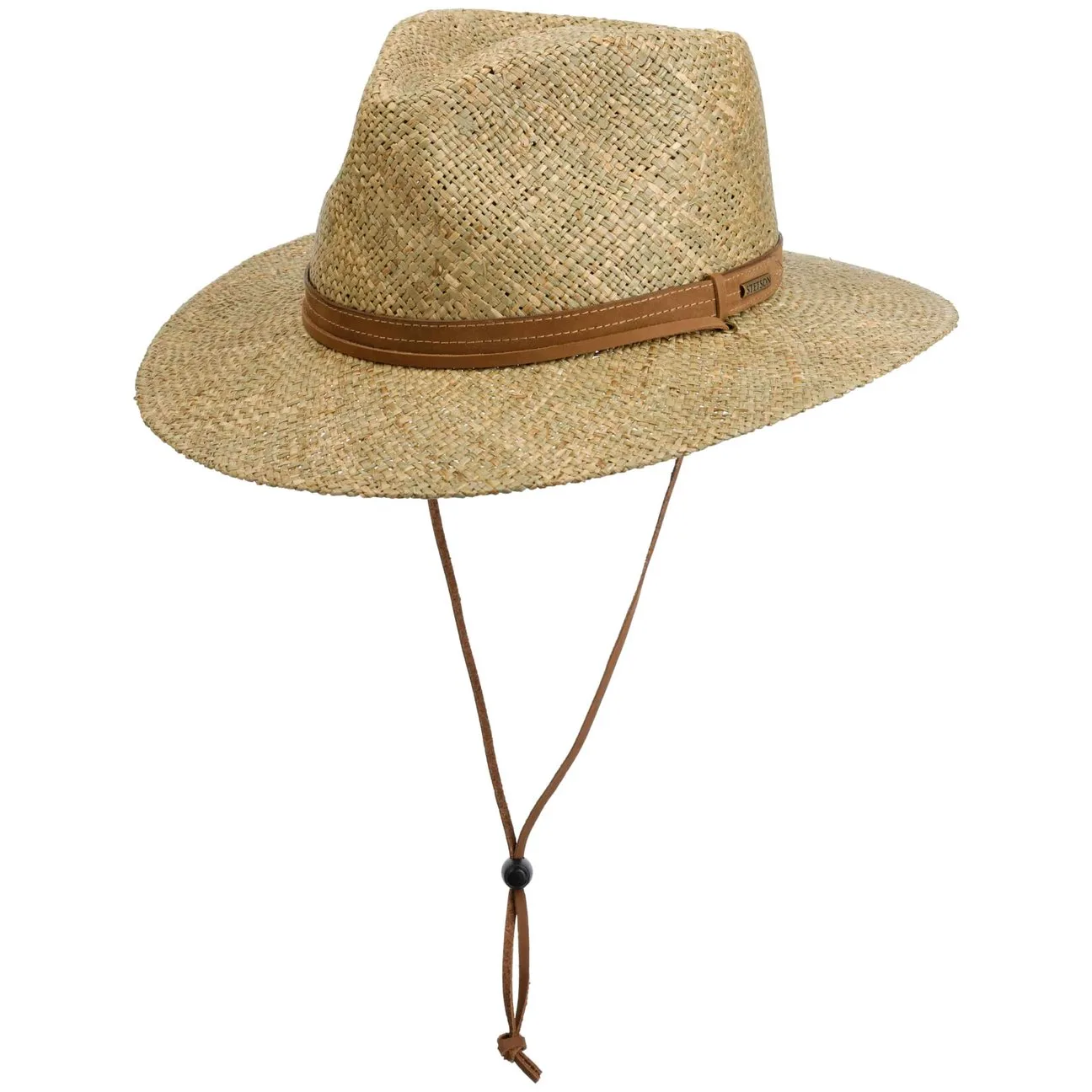 Seagrass Hat with Chin Strap by - nature - Size: S (54-55 cm) - Stetson - FashionsVida
